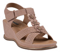 Women's Miko Blush Floral Wedge Sandals