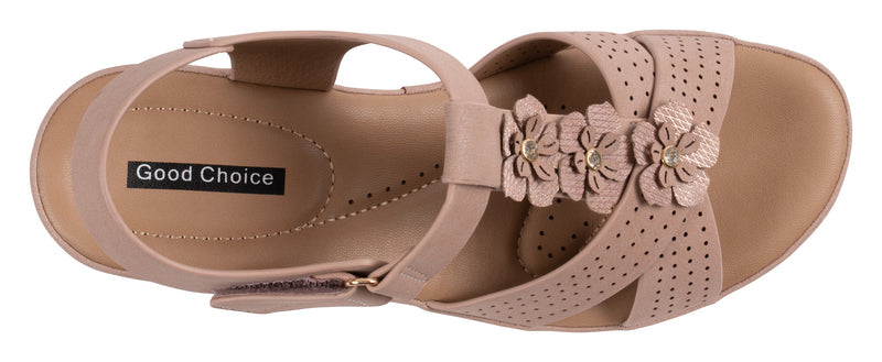 Women's Miko Blush Floral Wedge Sandals