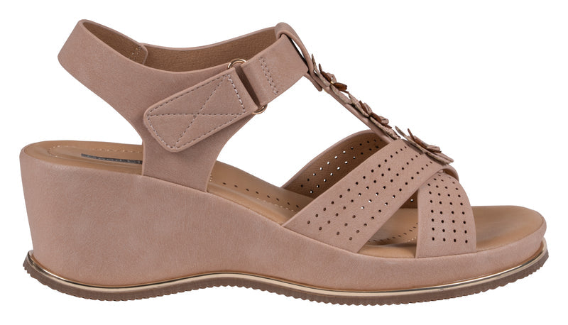 Women's Miko Blush Floral Wedge Sandals