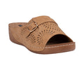 Women's Moira Tan Perforated Comfort Sandals