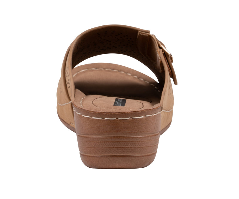 Women's Moira Tan Perforated Comfort Sandals