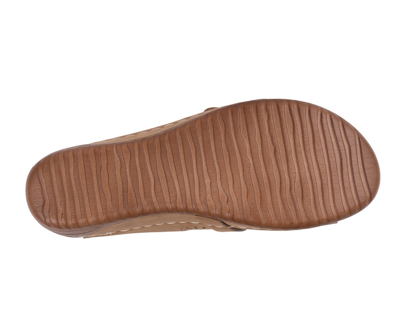 Women's Moira Tan Perforated Comfort Sandals