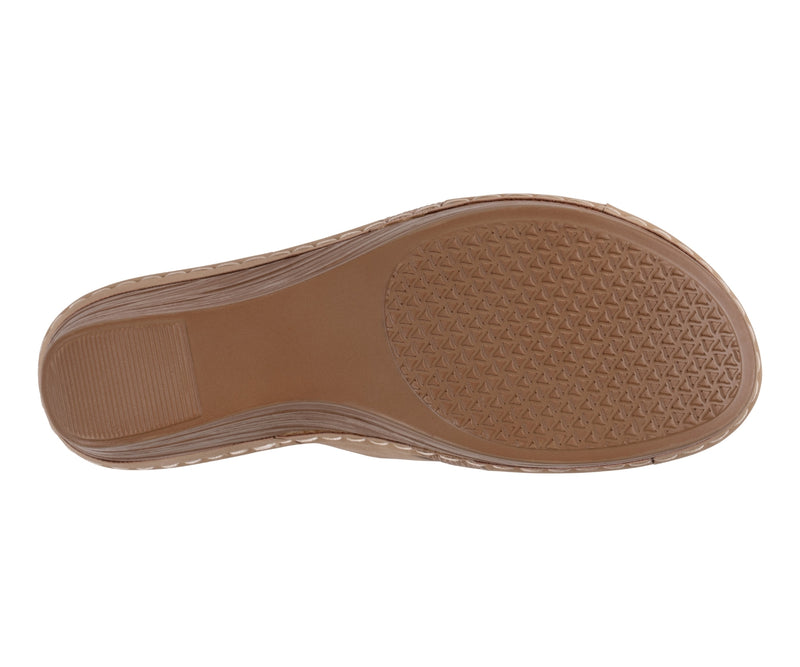 Women's Molane Tan Hardware Wedge Sandals