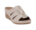 Women's Monte Beige Embellished Wedge Sandals