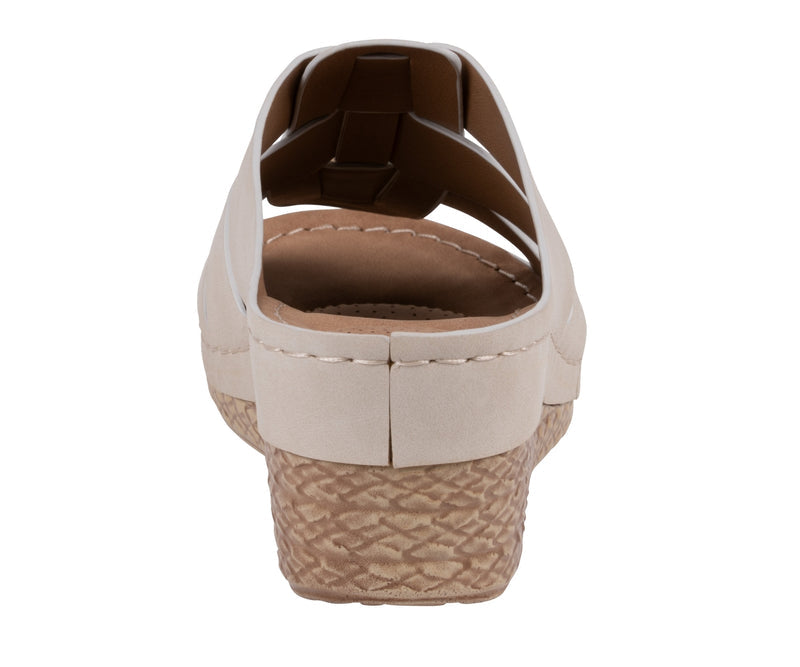 Women's Monte Beige Embellished Wedge Sandals