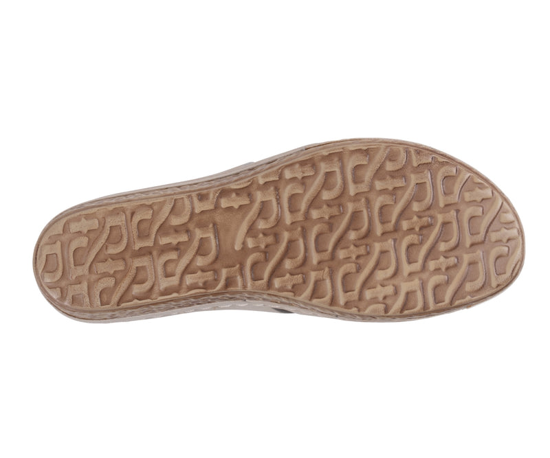 Women's Monte Beige Embellished Wedge Sandals
