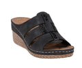 Women's Monte Black Embellished Wedge Sandals