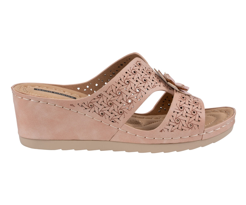 Women's Nancia Blush Floral Wedge Sandals
