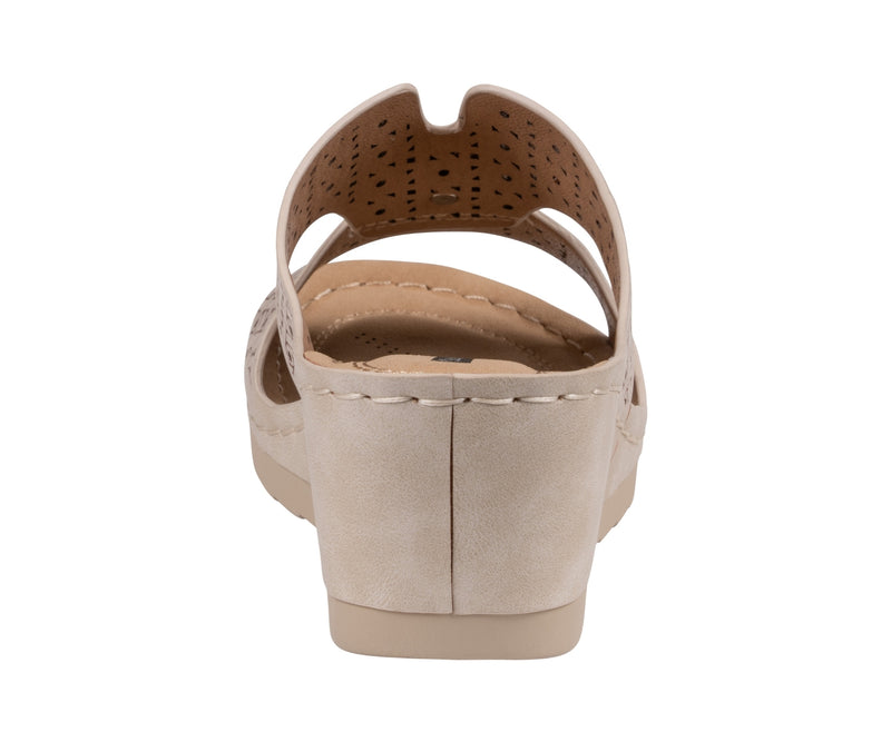 Women's Nancia Natural Floral Wedge Sandals