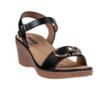 Women's Nava Black Hardware Wedge Sandals