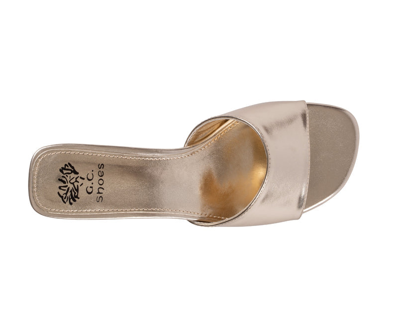 Women’s Noho Gold Single Band Dress Sandals