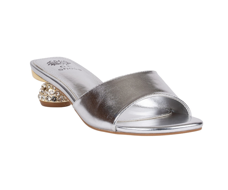 Women’s Noho Silver Single Band Dress Sandals