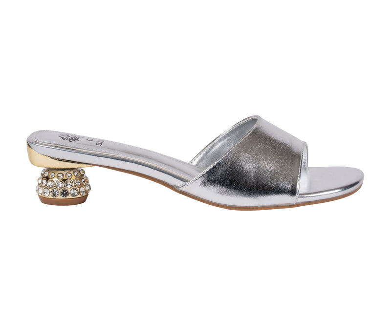Women’s Noho Silver Single Band Dress Sandals