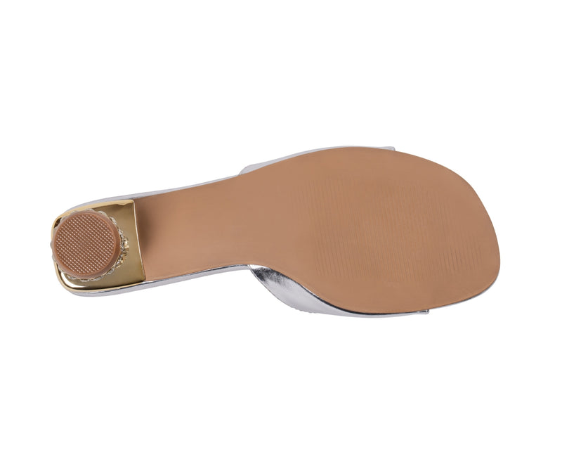 Women’s Noho Silver Single Band Dress Sandals