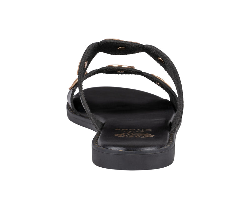 Women’s Nolah Black Coin Flat Sandals