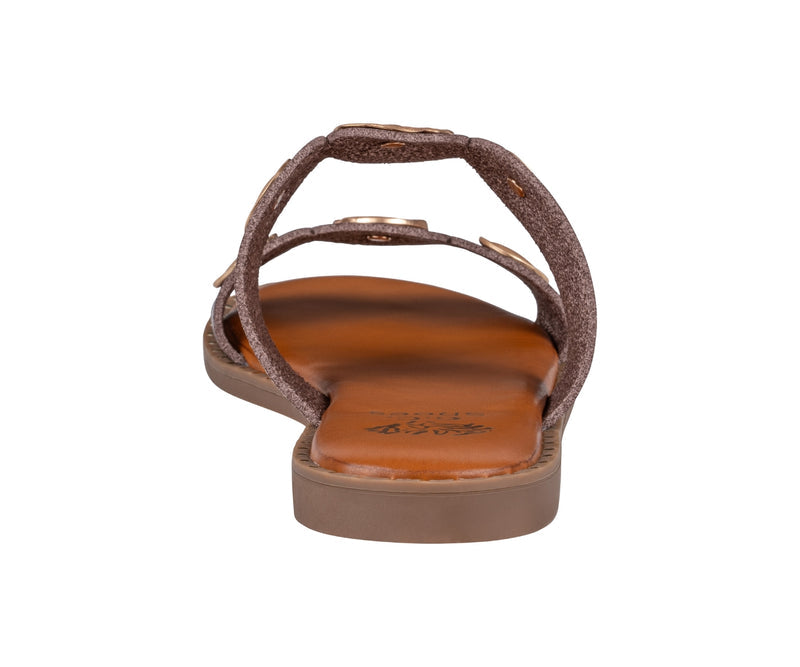 Women’s Nolah Brown Coin Flat Sandals