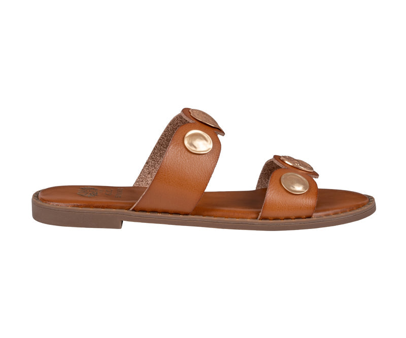 Women’s Nolah Tan Coin Flat Sandals