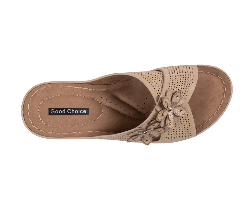 Women's Nylie Natural Floral Wedge Sandals