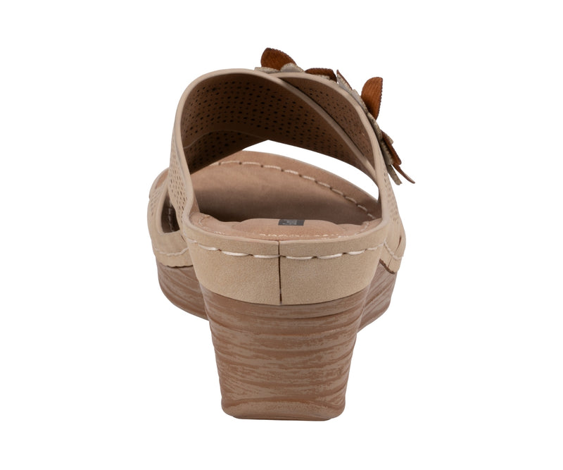 Women's Nylie Natural Floral Wedge Sandals