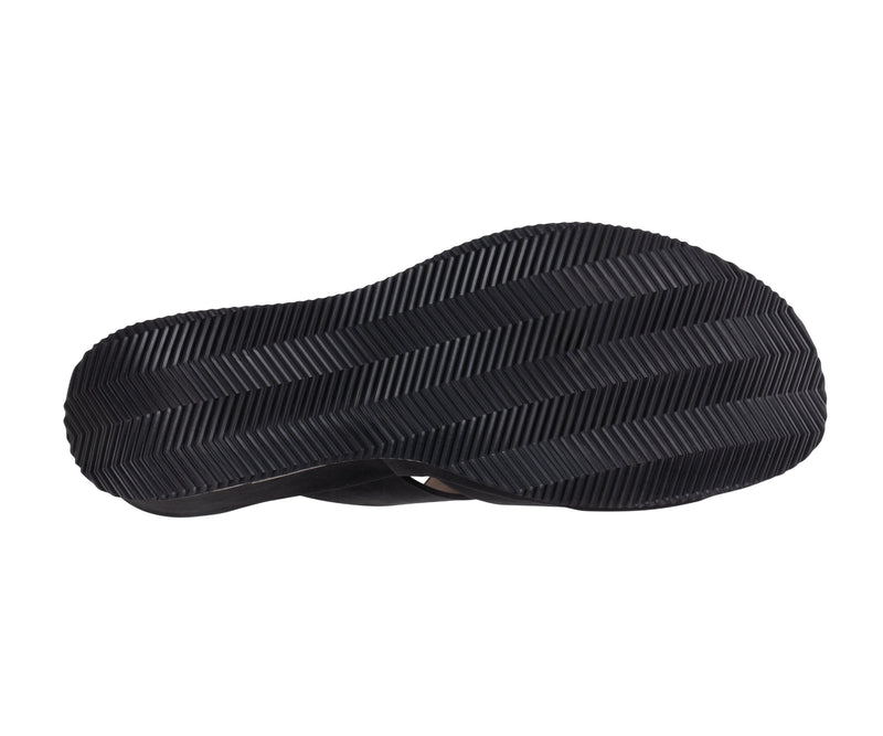 Women's Olana Black Buckle Wedge Sandals