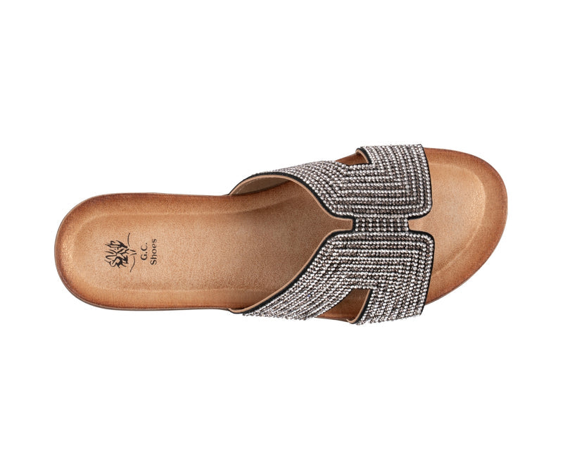 Women's Paxal Black Flat Sandals