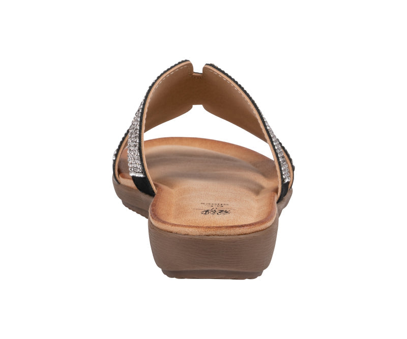 Women's Paxal Black Flat Sandals