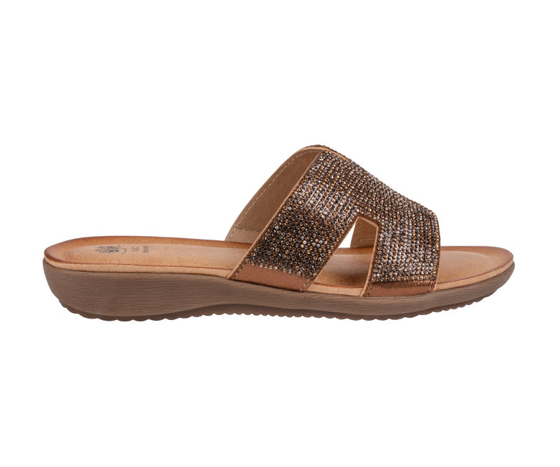 Women's Paxal Bronze Flat Sandals