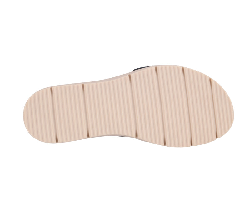 Women's Raine Navy Buckle Comfort Sandals