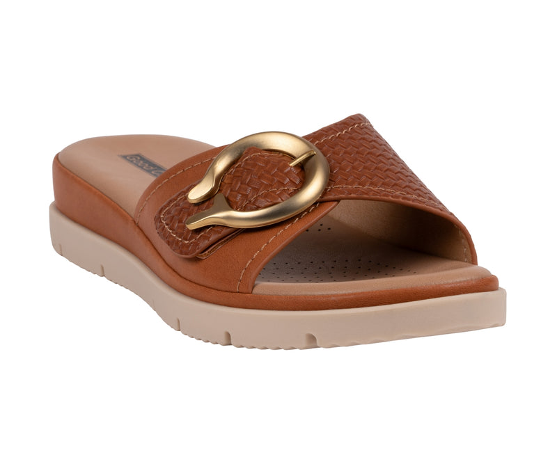 Women's Raine Tan Buckle Comfort Sandals