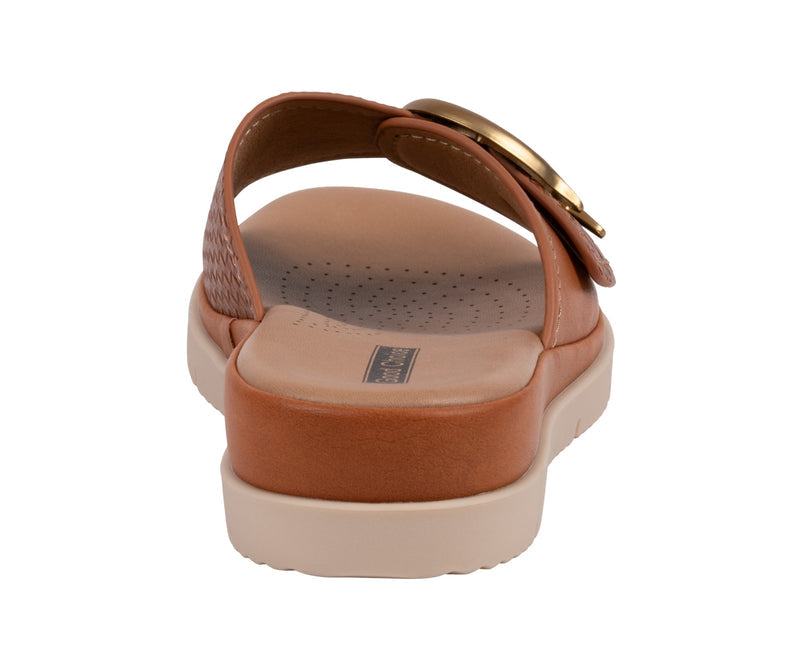 Women's Raine Tan Buckle Comfort Sandals