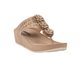 Women's Rana Nude Floral Thong Wedge Sandals