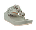 Women's Rana Sage Floral Thong Wedge Sandals