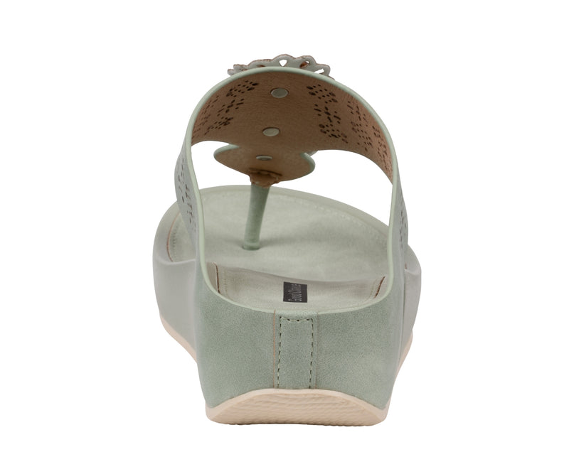 Women's Rana Sage Floral Thong Wedge Sandals