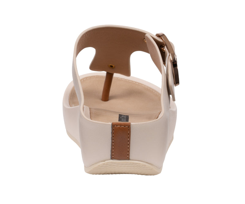Women's Rhodes Beige Thong Wedge Sandals