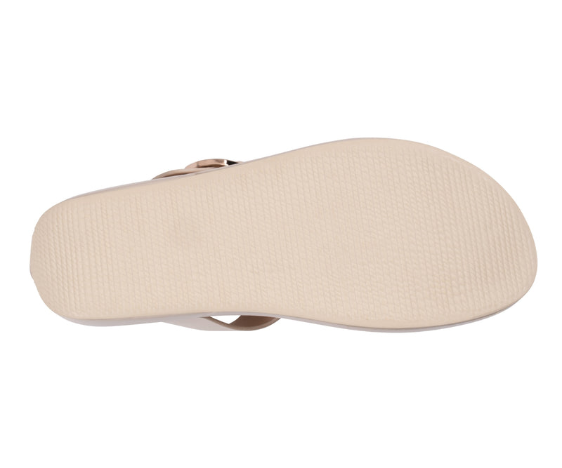 Women's Rhodes Beige Thong Wedge Sandals