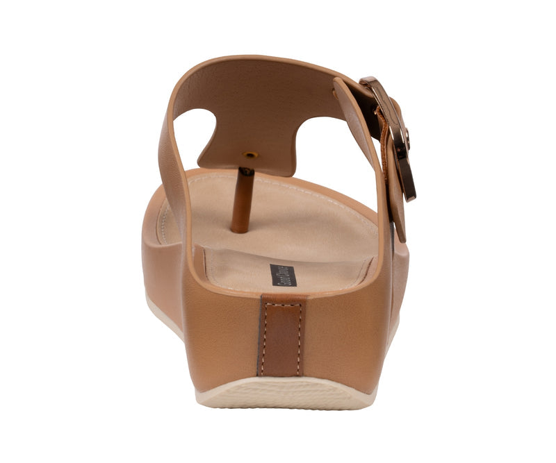 Women's Rhodes Tan Thong Wedge Sandals