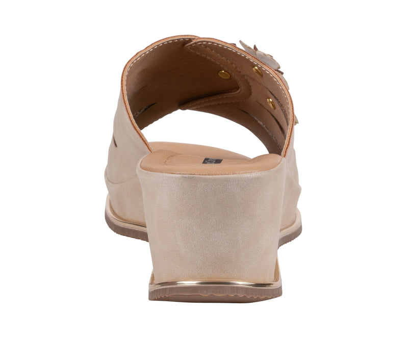 Women's Sarel Nude Floral Wedge Sandals