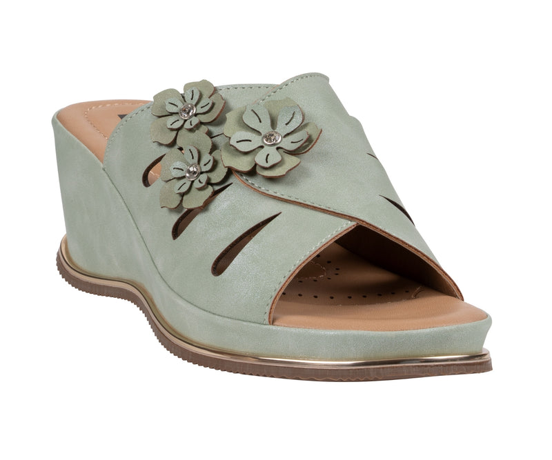 Women's Sarel Tan Floral Wedge Sandals