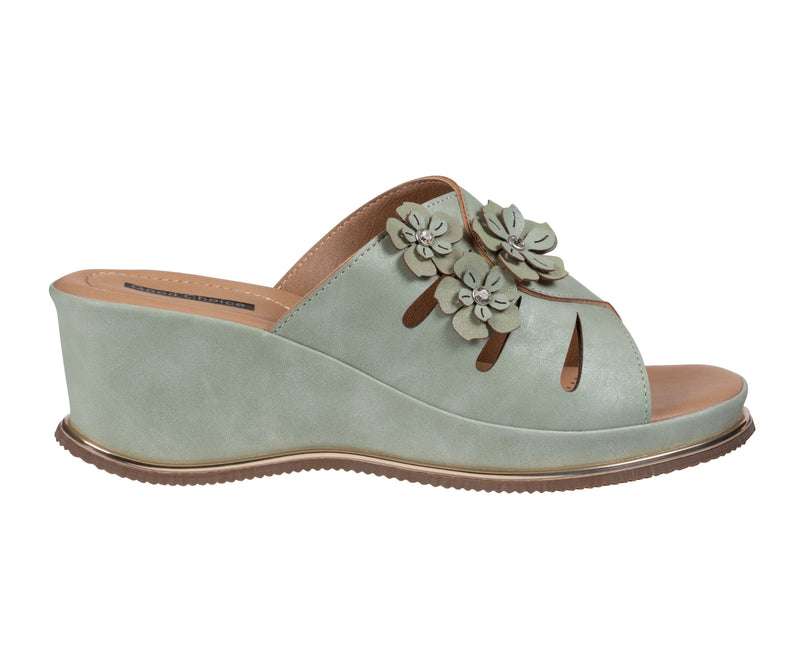 Women's Sarel Tan Floral Wedge Sandals