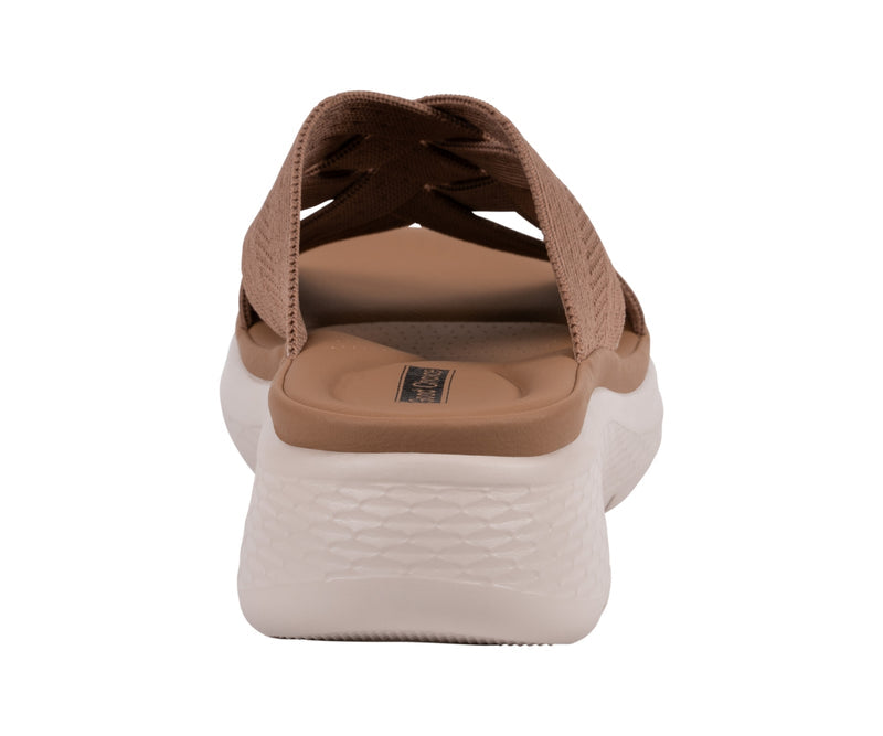 Women's Sellena Brown Knit Strappy Comfort Sandals