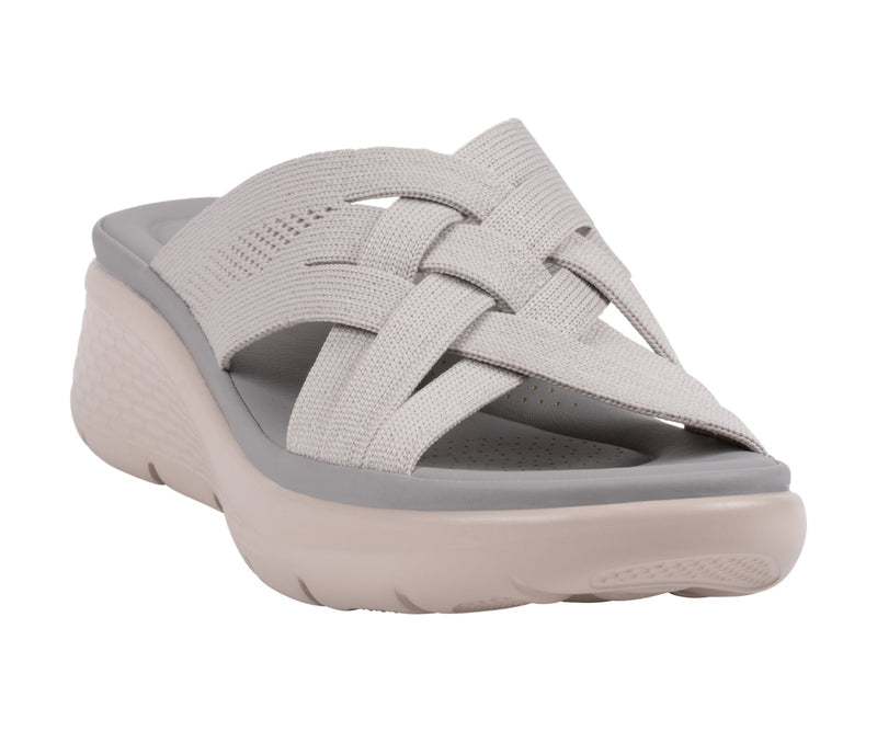 Women's Sellena Grey Knit Strappy Comfort Sandals