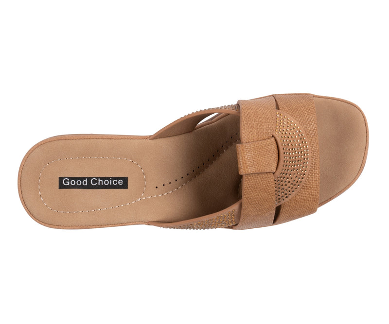 Women's Selva Tan Embellished Wedge Sandals