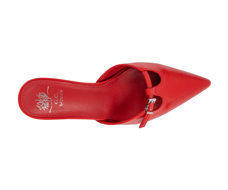 Women’s Simone Red Patent Kitten Heel Sandals