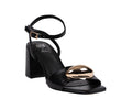 Women's Skyla Black Square Toe Block Heel Dress Sandals