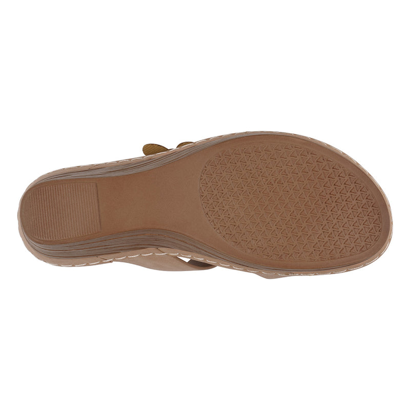 Women's Taryn Tan Floral Wedge Sandals