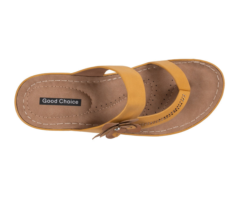Women's Taryn Yellow Floral Wedge Sandals