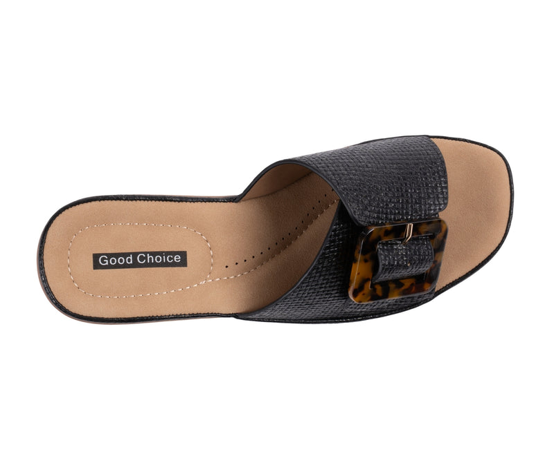 Women's Teri Black Wedge Sandals