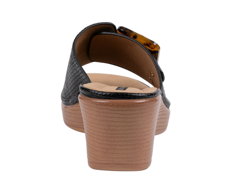 Women's Teri Black Wedge Sandals