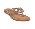 Women’s Vania Rose Gold Chain Link Thong Flat Sandals