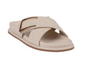 Women’s Weekend Beige Velcro Cross Strap Footbed Sandals